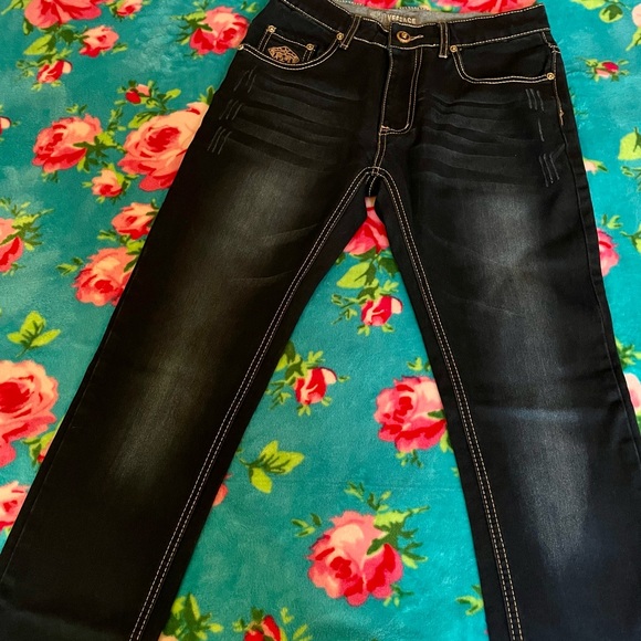 Versace Blue Denim Jeans Size 8 - Picture 1 of 5